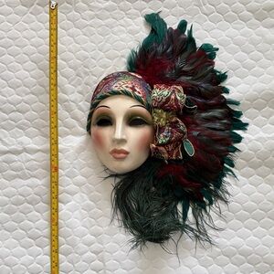 Decorative Mask with Feathers